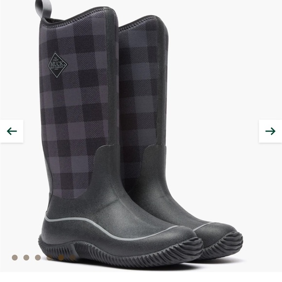 Muck Women's Hale Tall Boot - Blue & Black Plaid New in Box - Picture 4 of 8
